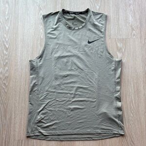 Nike Olive Green Sleeveless Training Tank